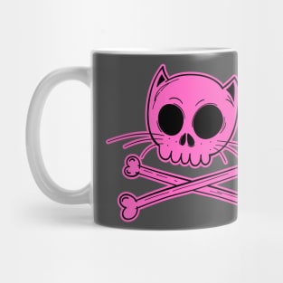 Pirate Cat Pink Mug